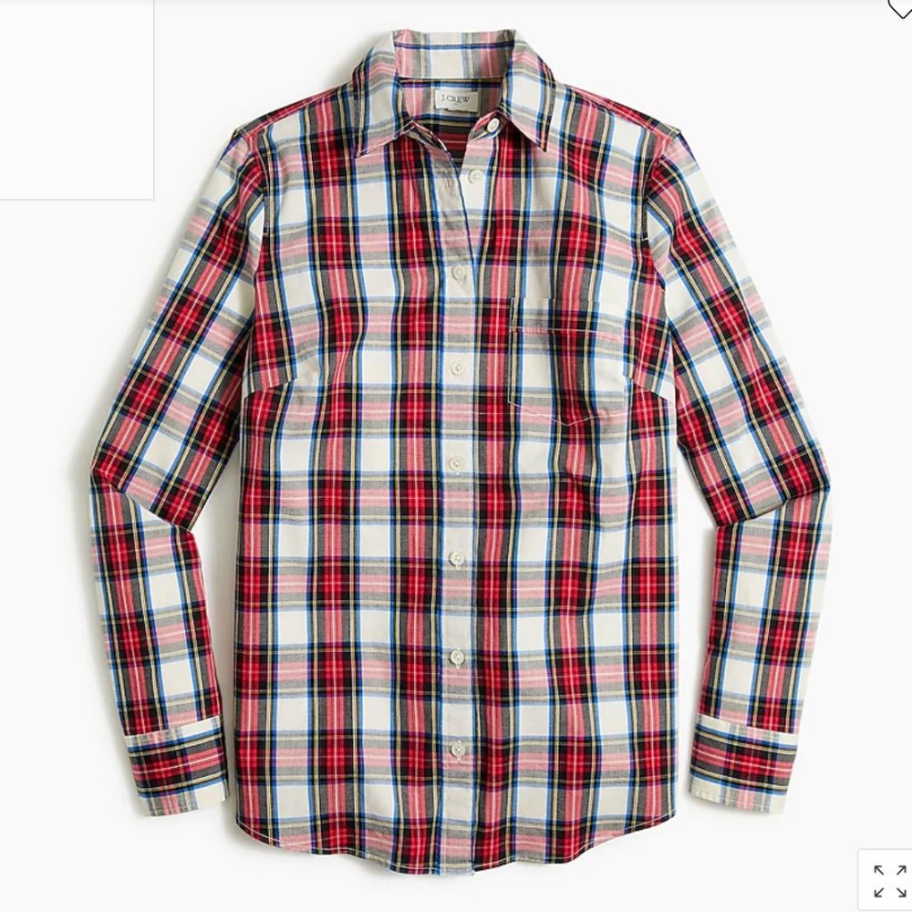 J Crew plain cotton poplin shirt size M